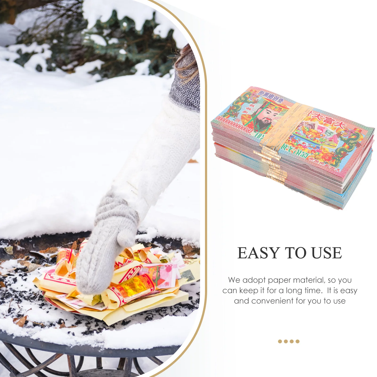 

350pcs Ghost Money Paper Ancestor Burning Paper For Funeral Sacrifice Festival Supplies Chinese Spirit Money Banknotes