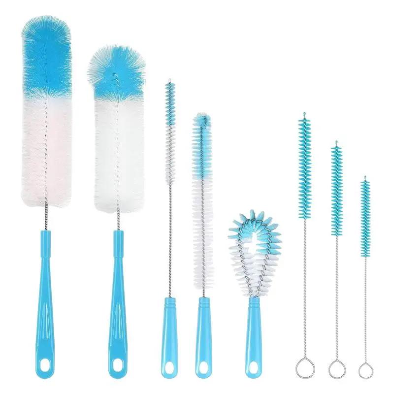 

Bottle Cleaning Set Long Handle Pipe Cleaners Cup Lid Detail Brush 8 PCS Straw Cleaner Crevice Brush Cup Lid Detail Brush Pipe