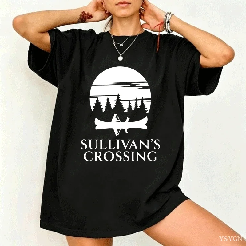 Sullivan's Crossing Women T-Shirt Camp Funny TV Crossing Merch T Shirt Hiking Nature Tshirt Casaul Round Neck Male Clothes Tops