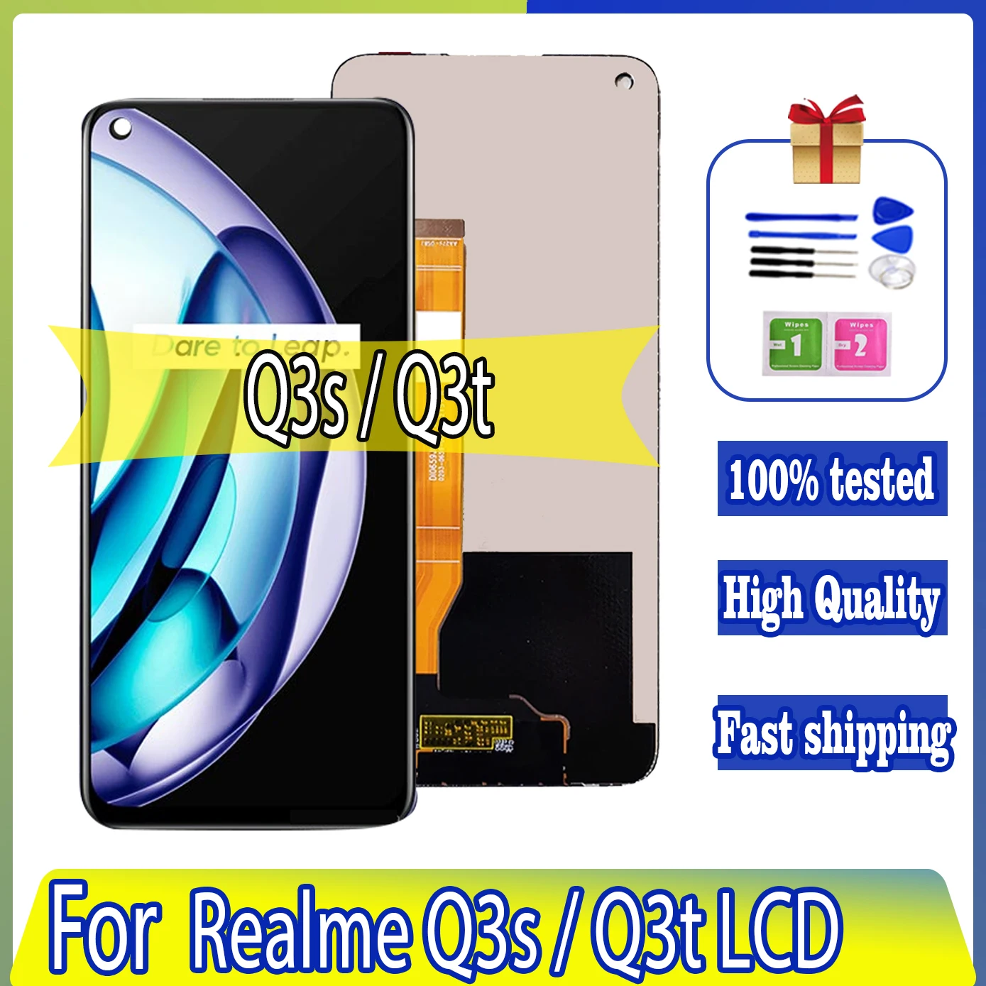 

ЖК-дисплей 6,6 дюйма для OPPO Realme Q3s Q3t, ЖК-дисплей Q3 s Q3 T, сенсорный экран в сборе, сменный дигитайзер