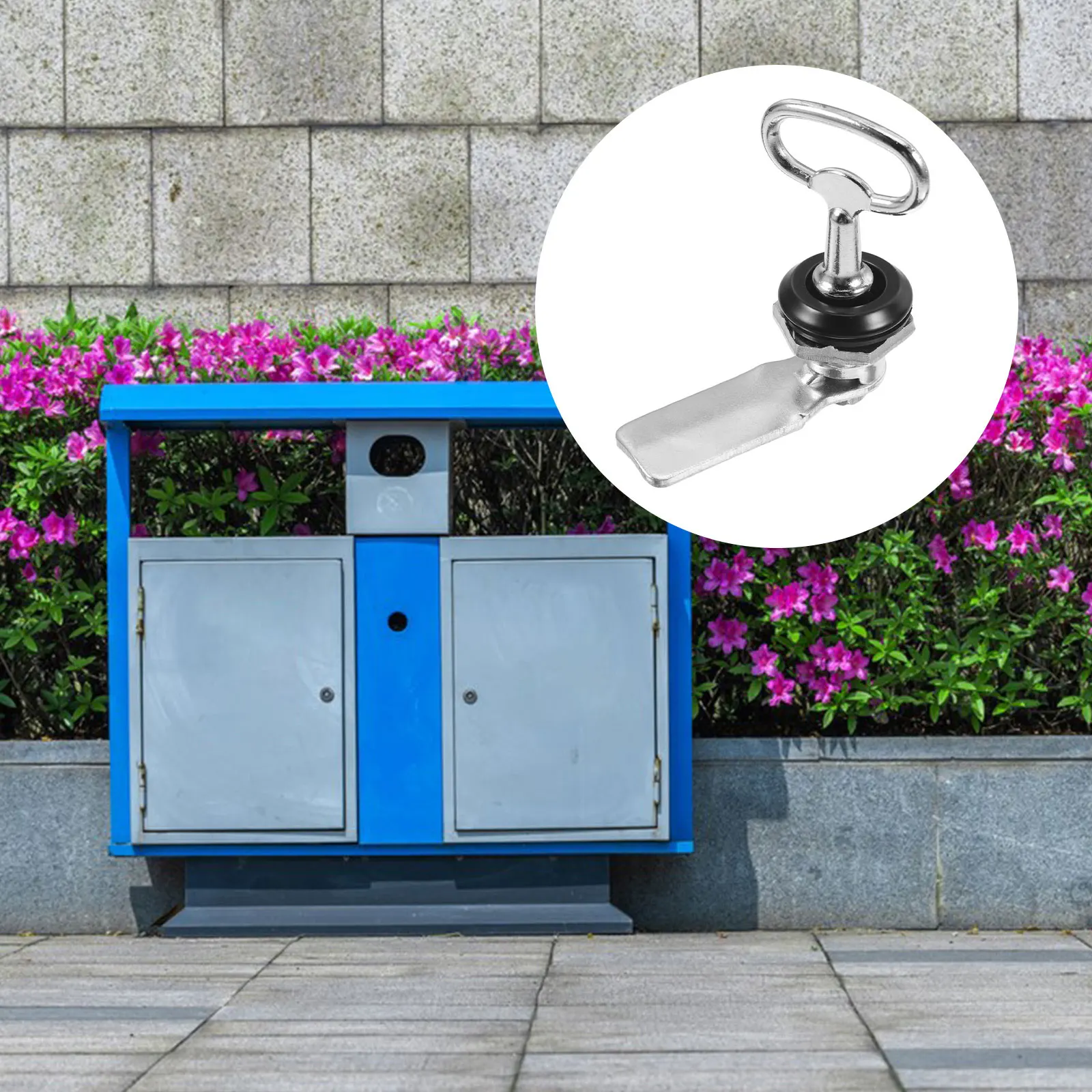 

1 Set Cam Key Set Distribution Box Triangle Socket Key Community Peel Bin Outdoor Trash Can Special Metal Cabinet Security Lock