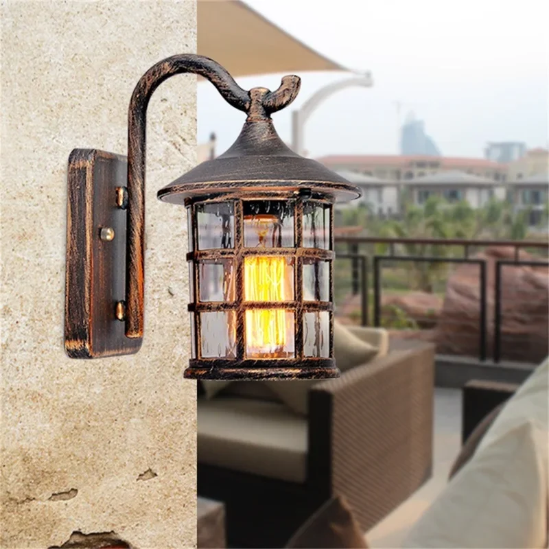 ABEL Outdoor Wall Lamps Retro Bronze LED Light Sconces Classical Waterproof for Home Balcony Villa Decoration