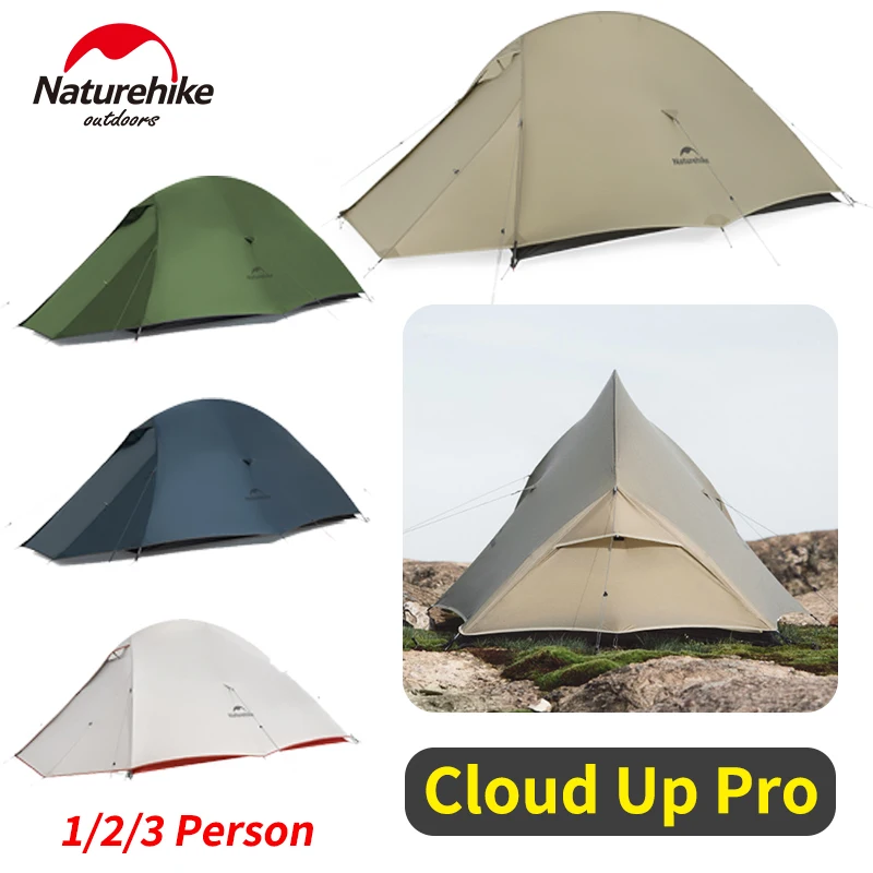 Naturehike Cloud Up Pro Tent 1/2/3 Person Lightweight 20D Nylon
