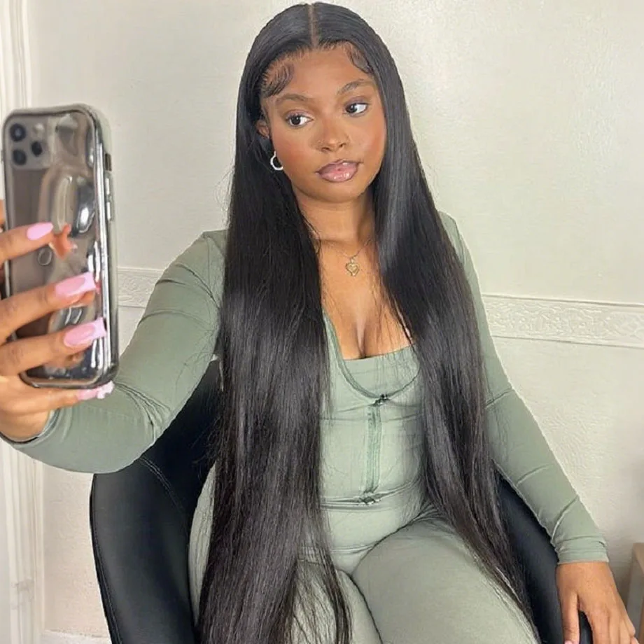 

Straight Lace Front Human Hair Wig 13x4 13x6 Lace Frontal Wigs For Black Women Straight Wigs 30 40 Inch HD Transparent Lace Wigs