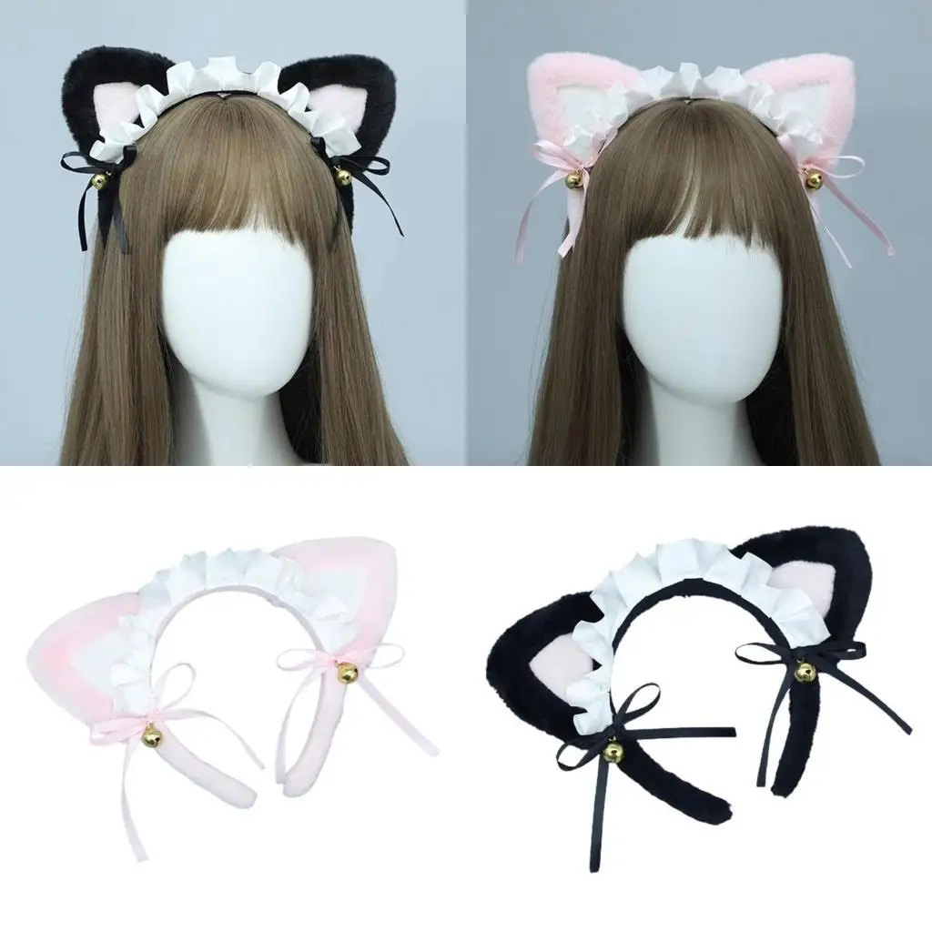 

39BD Ear Hairhoop Girl Role Play Party Props Headband Halloween Costume Headpiece
