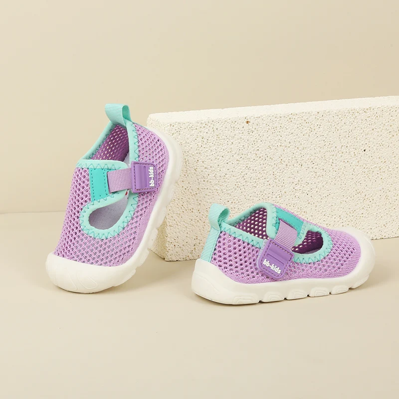 Toddler Girls Mesh Breathable Summer Sandals Non-Skid Baby Shoes 0-3Y Unisex Kids lightweight First Shoes-Suit for Fat feet