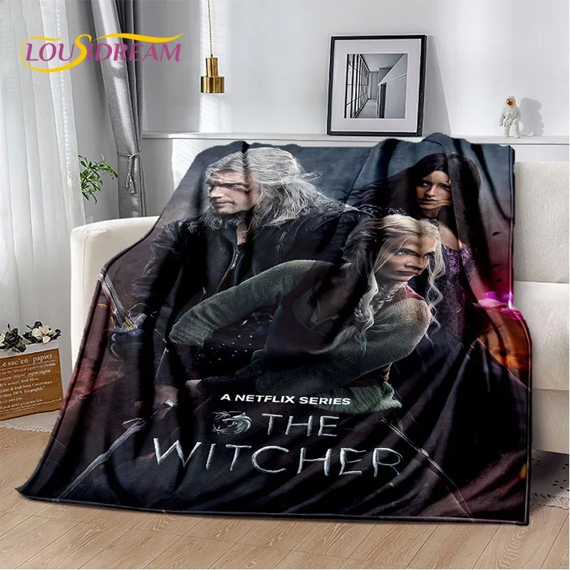 3D The W-Witcher Game Cartoon Soft Flannel Blanket for Beds Bedroom Sofa Picnic,Throw Blanket for Cover Outdoor Leisure Nap Gift