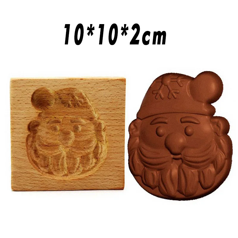 Wooden Cookie Mold Rabbit Forms for Cookies Gingerbread Pumpkin Reindeer 3d Cookie Cutters Flowers Press Molds