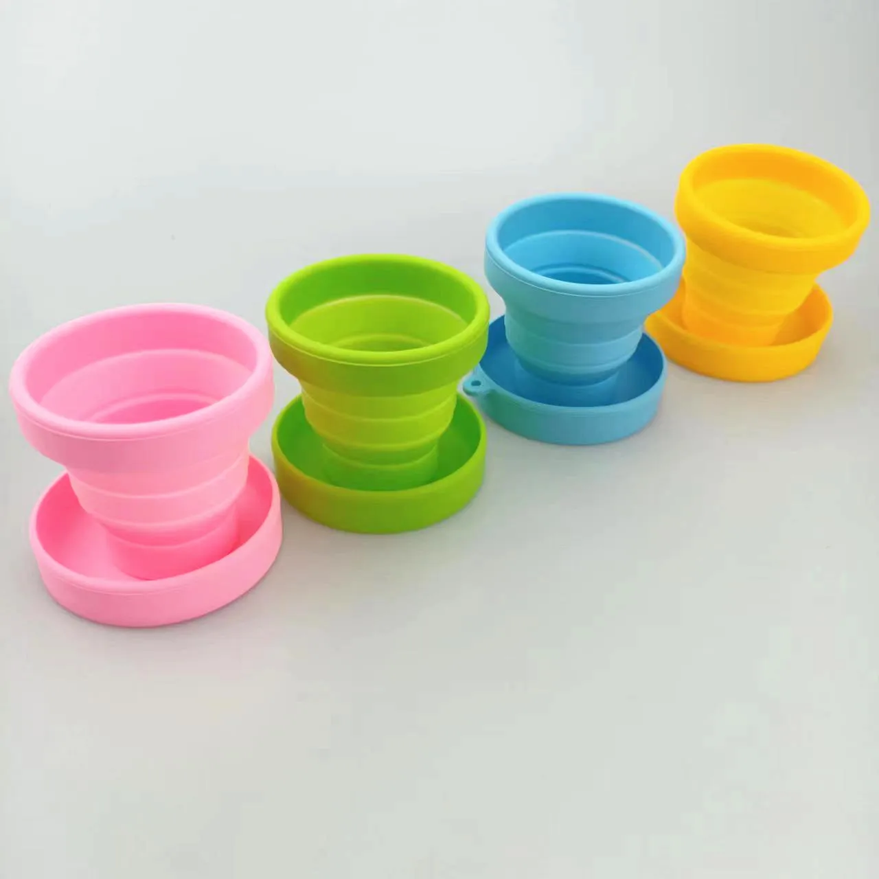 Household Silicone Folding Water Cup Outdoor Travel Silicone Gargle Cup Retractable Mini Cup Portable Compression Folding Cup