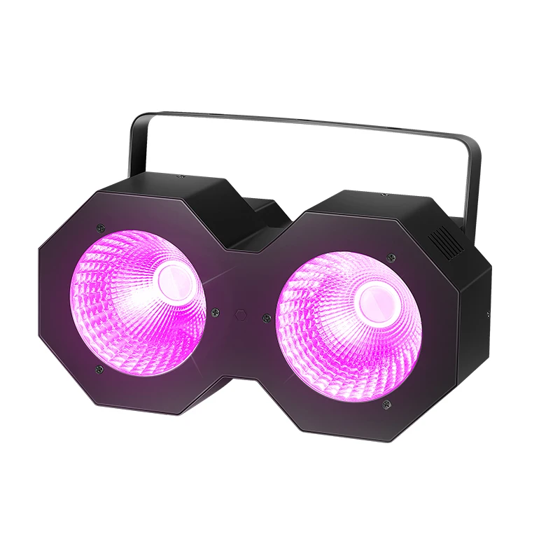 100W COB LED Blinder Stage Par Light 2 Eyes RGBW Audience Light With Sound Activation DMX512 Control For DJ Party Disco Wedding