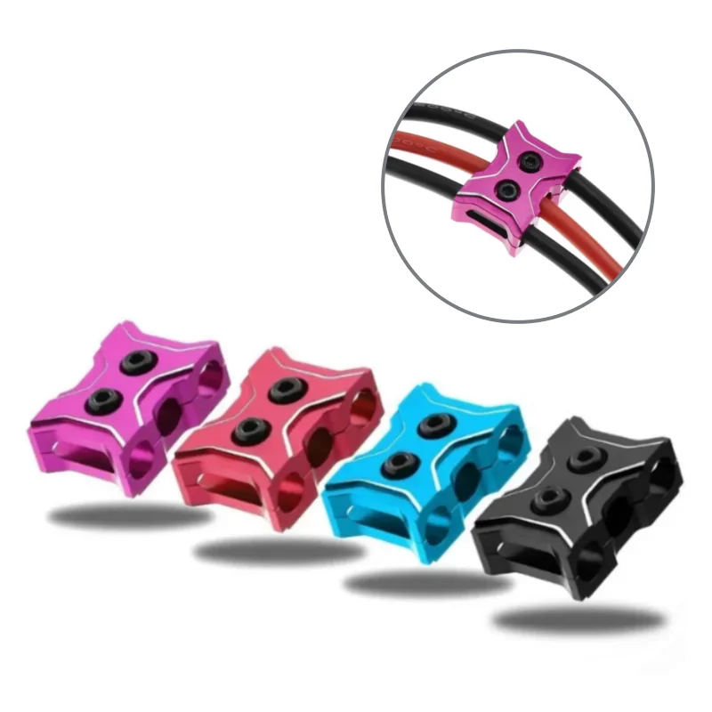 

4mm ESC Motor Metal Wire Fixed Clamp Buckle Silicone Line Clip Cable Manager Prevent Tangled For RC Model Car Tool