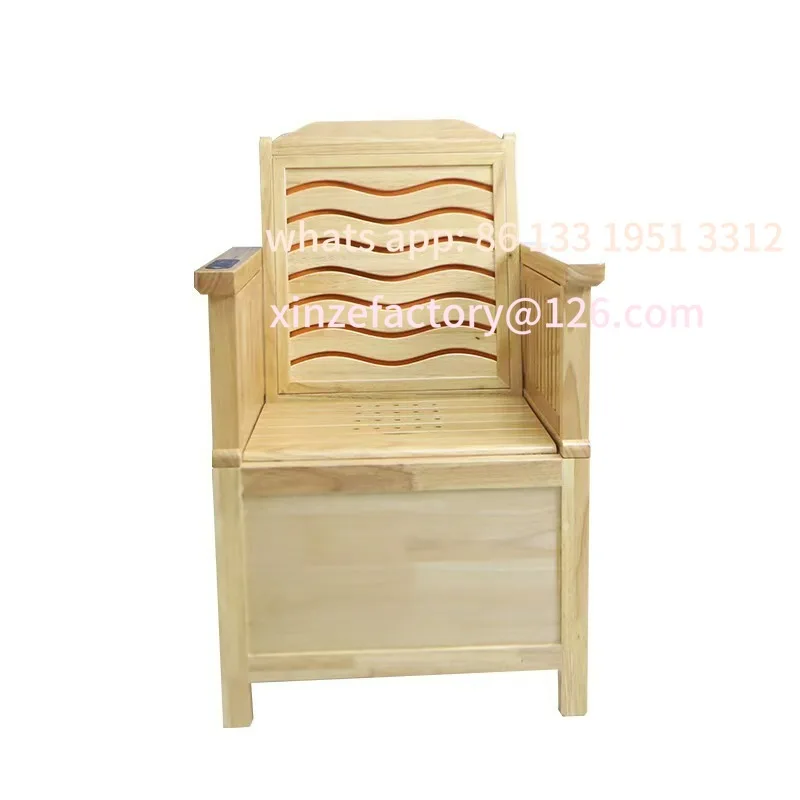 Sentado en una silla de moxibustión, asiento multifuncional en una cabina de moxibustión, sentado en una silla de moxibustión para húmedo y seco.