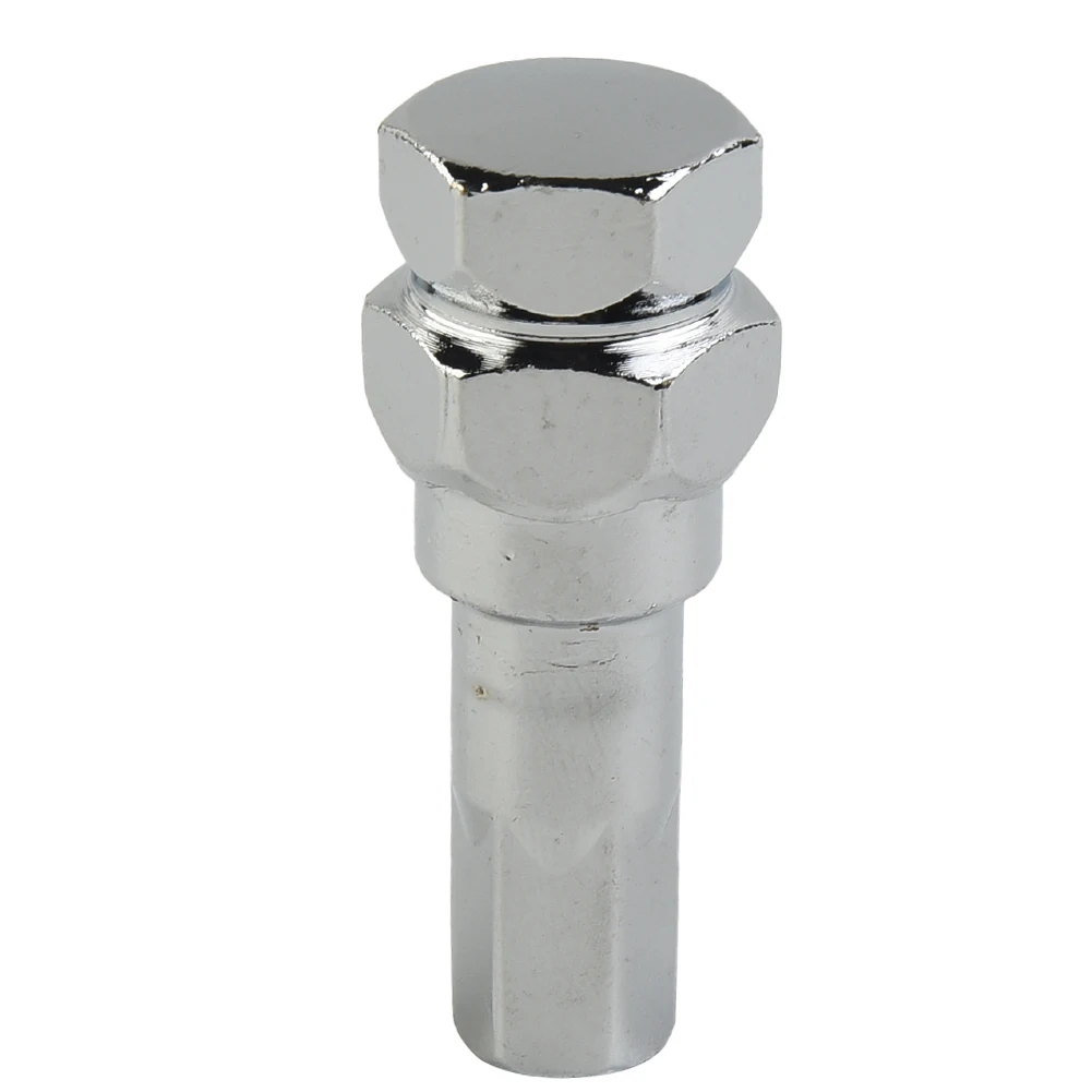 Premium 6 Point Sided 12mm Hex Key Tuner Wheel Lug Nut Tool Socket Adapter Wrench, Silver Color, Steel Material