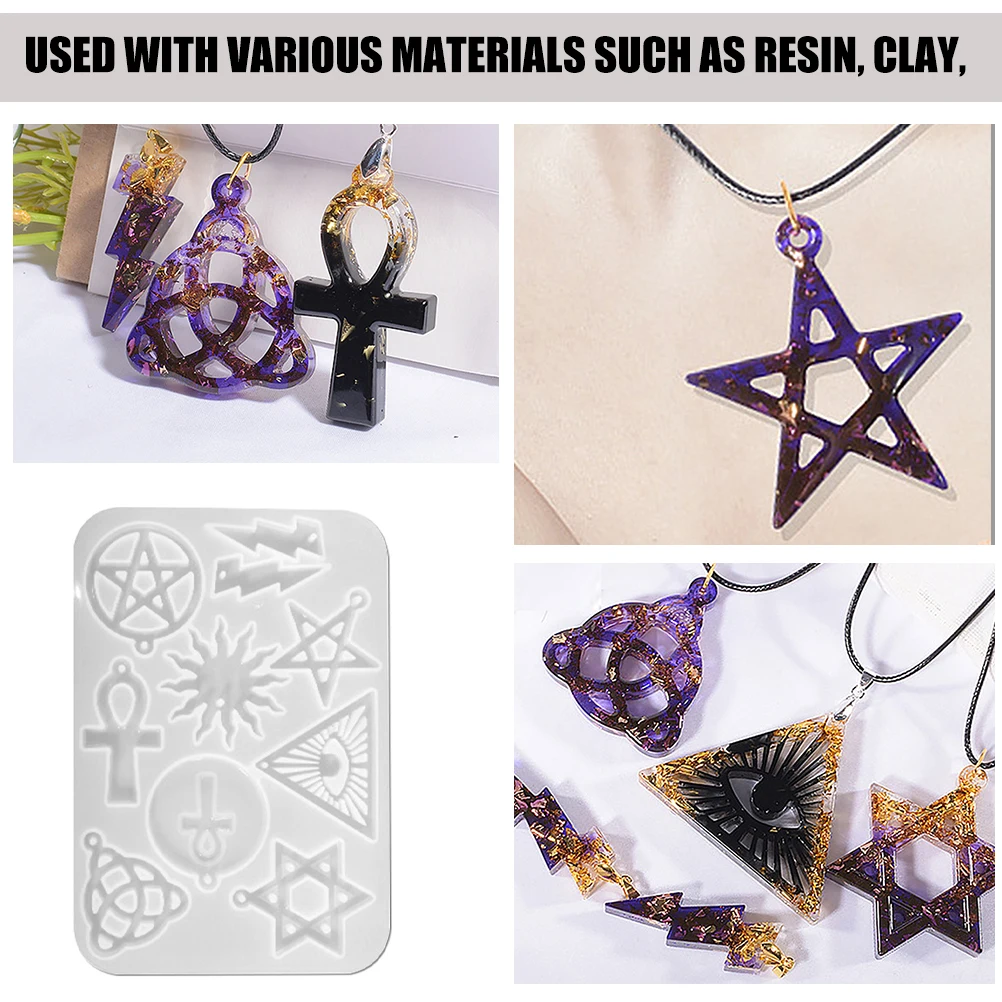 

Pentagram Sunflower Silica Gel Earring Molds Earring Molds Jewelry Jewelry Resin Silicone Charms Mold Craft Accessories Parts