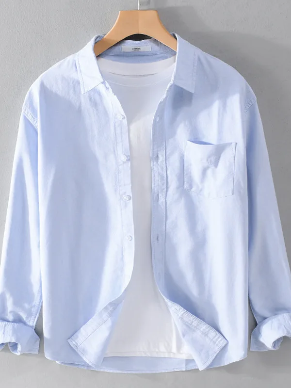 

Casual Long Sleeve Men's Shirt Lapel Style Comfortable Fit Fashionable Casual Wear for Youth