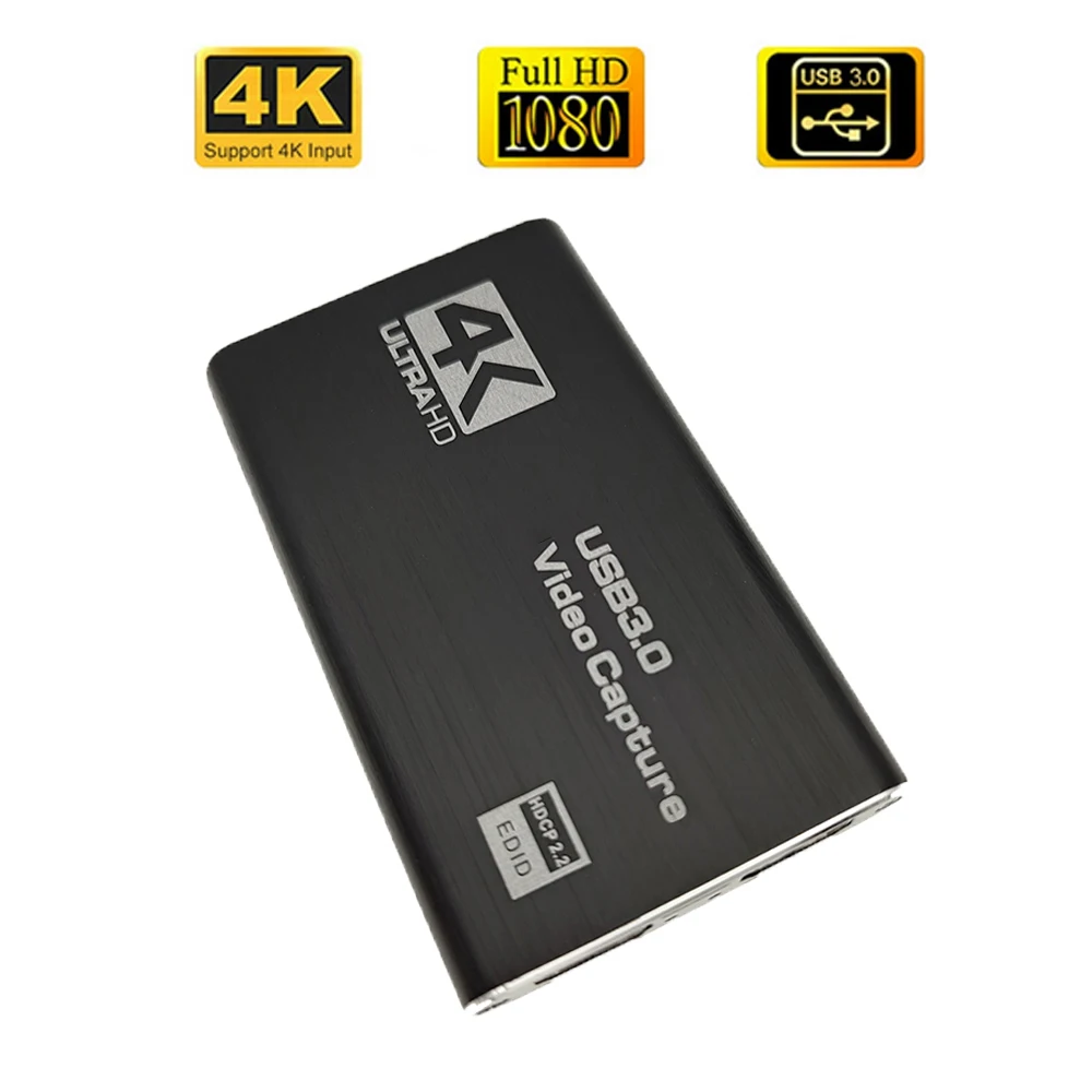 

Video Capture Card for Live Streaming 1080P Input Resolution 4K Output 1080P Support 8/10/12 Bit Color Depth