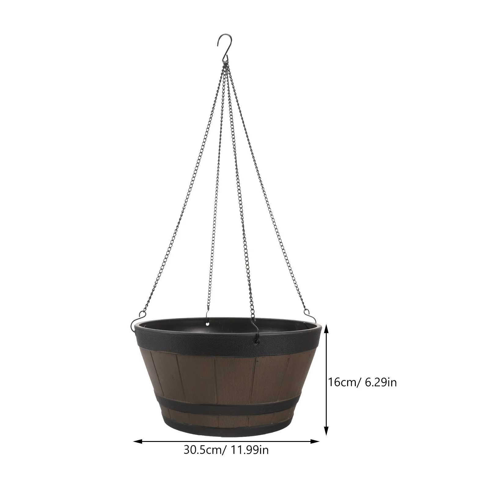 Hanging Planter Resin Flower Pot Decorative Indoor Outdoor Balcony Hanging Basket for Plants Garden Home Office