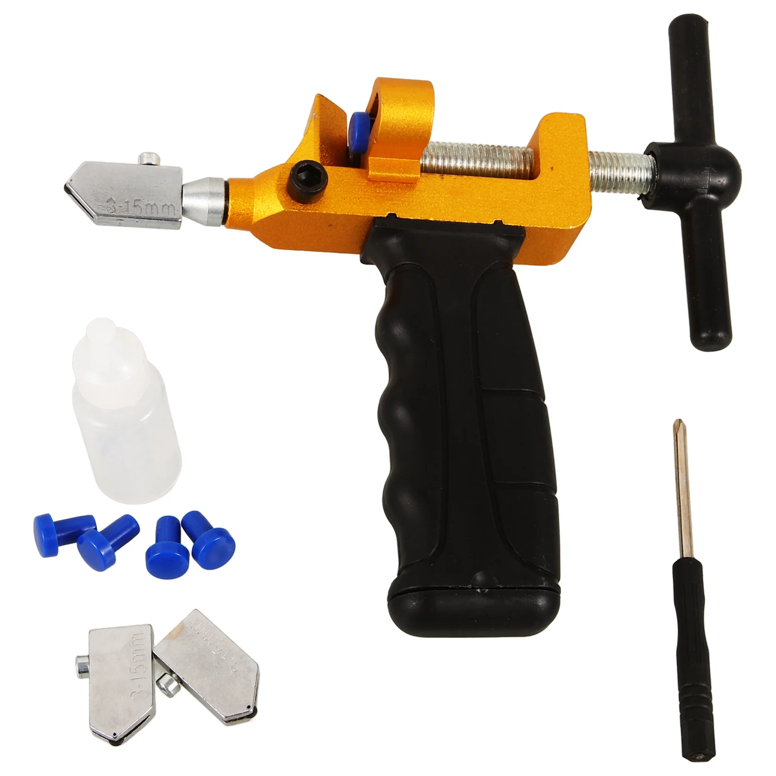 

1Set Metal Glass Cutter Hand Tool Durable Tile Cutter Roller Design Cutting Tool for Glass Art Crafts DIY Projects