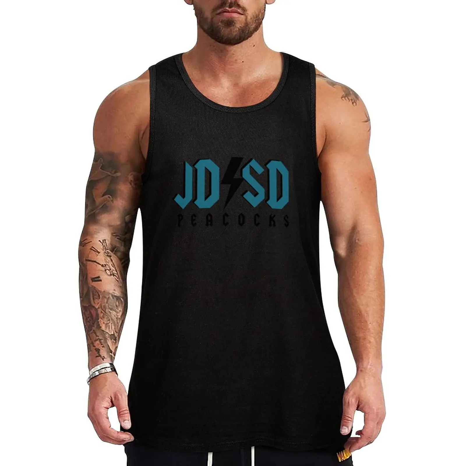 JDSD Rockstar Black Tank Top gym muscle t-shirt