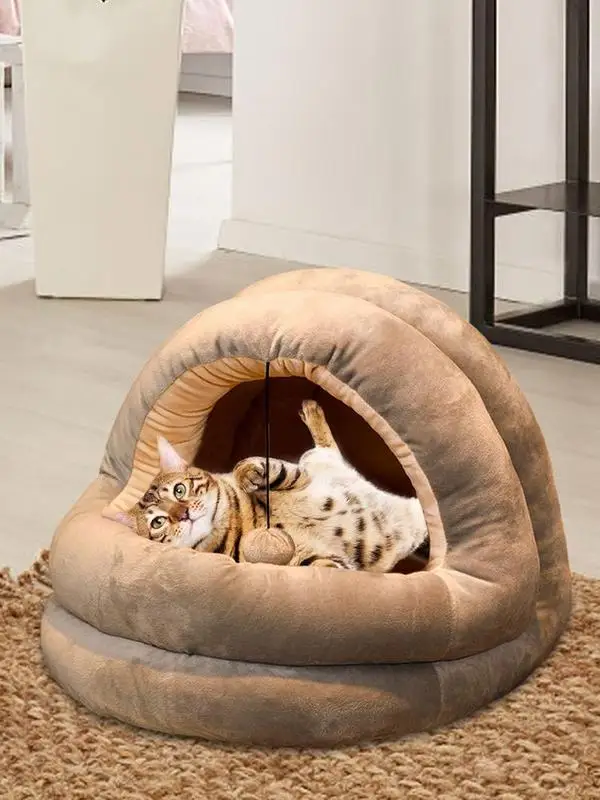 

Cat Closed Bed Covered Pet Beds For Cats Pet Tent Cave Bed For Cats Small Dogs Indoor Cat Sleeping Bed Small Cat House