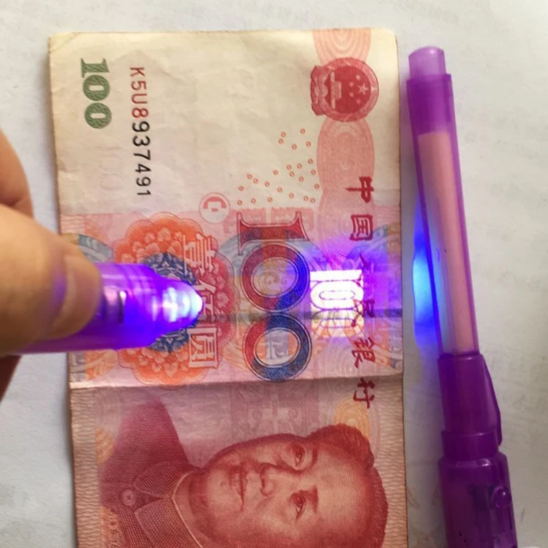 마법의 잉크 펜 보이지 않는 잉크 펜 아이들을위한 돈 검사기 할로윈 크리스마스 선물