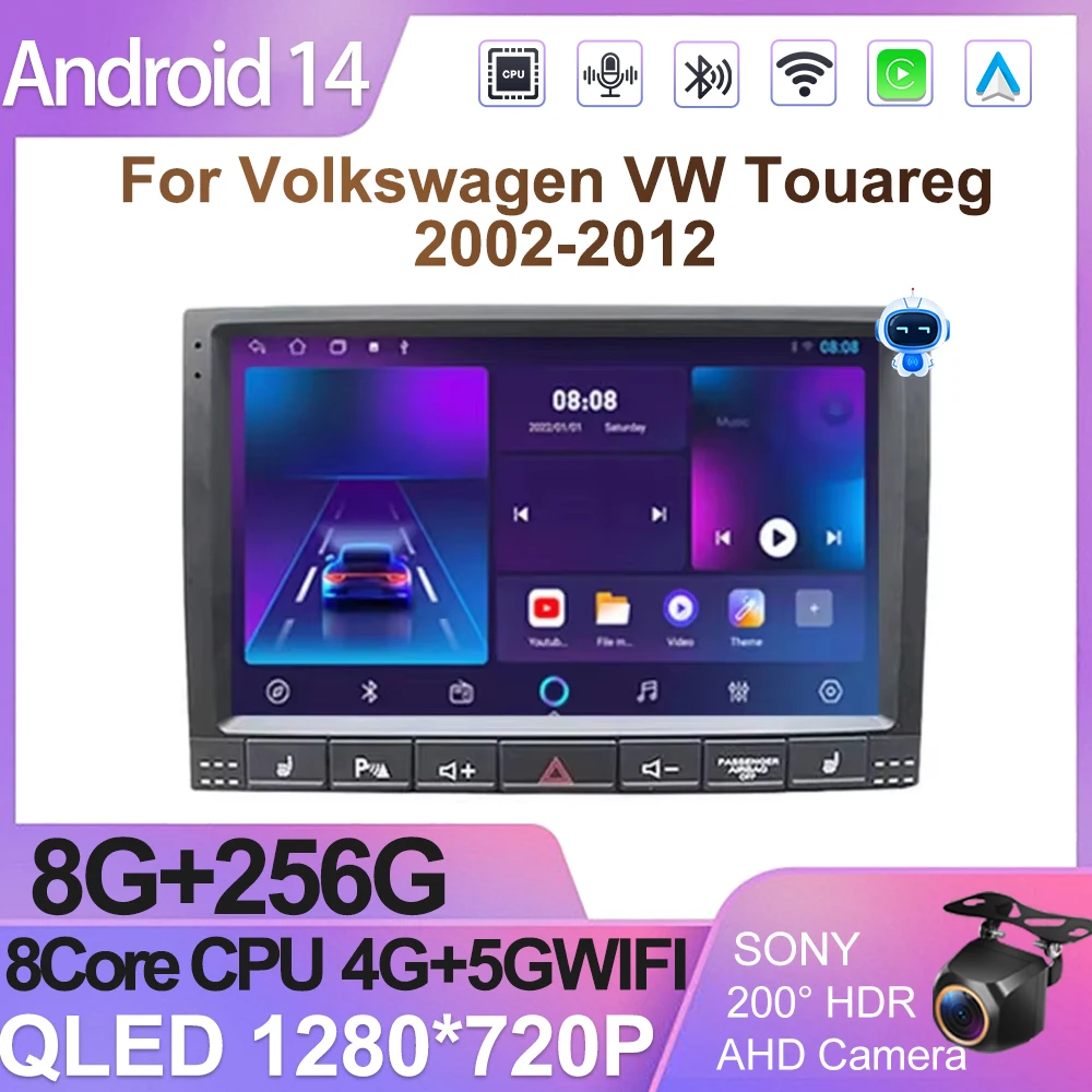 Android Radio For Volkswagen VW Touareg 2002-2012 Mirror Link Car Multimedia Player Android Auto Wireless GPS Navigation 8 Core