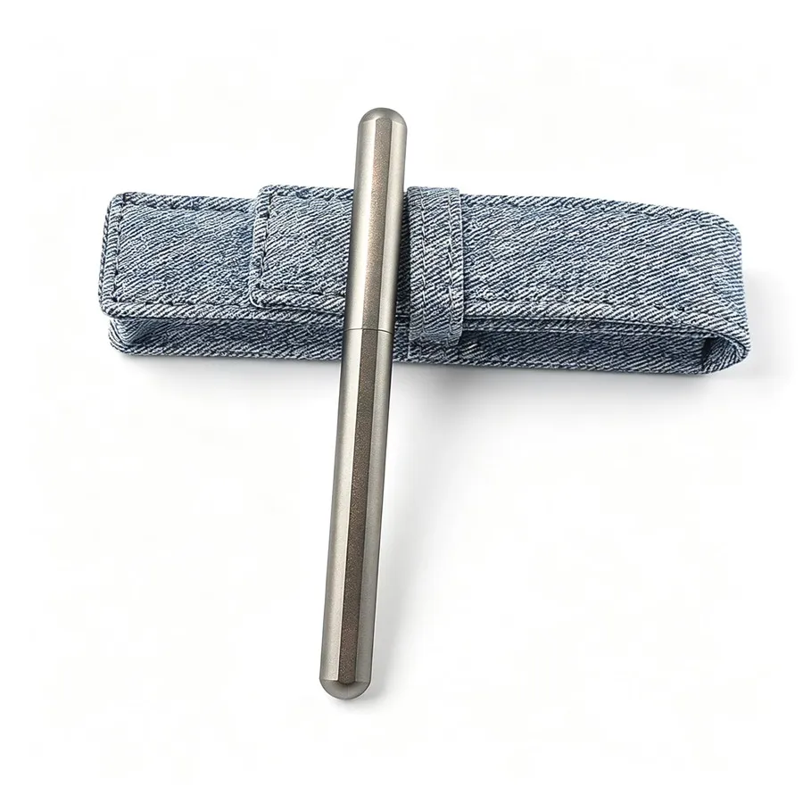 Magnetic Metal Fountain Pen F Nib Magnet Absorption Writing with Purple Fabric Pen Pouch Business Office PK JinHao 59