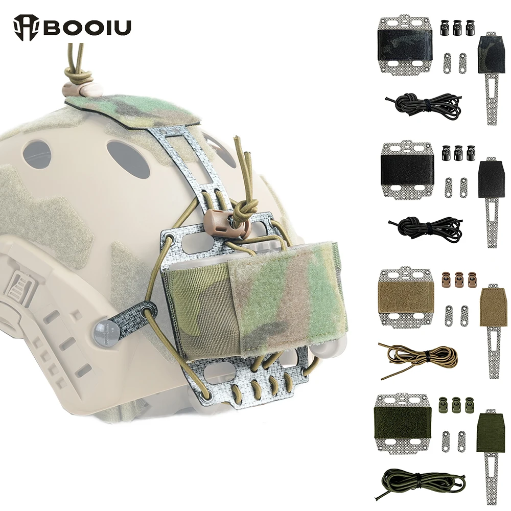 BOOIU Tactical PVS31 Battery Box Storage Pouch Fast Helmet Retention System Battery Case Pouch Adjustable Helmet Accessories
