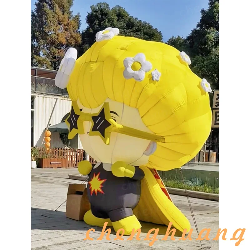 Bonecas infláveis com sopradores, shopping ao ar livre, quadradas, adereços de decoração de concerto