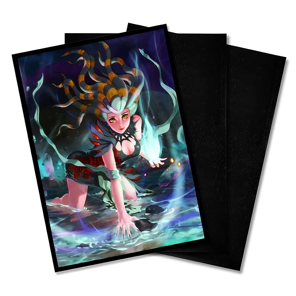 Protecteur de cartes à collectionner Anime, pocommuniste de cartes, compatible avec Might/PTCG, chargement par le haut, meilleur cadeau, 66x91mm, 50 pièces