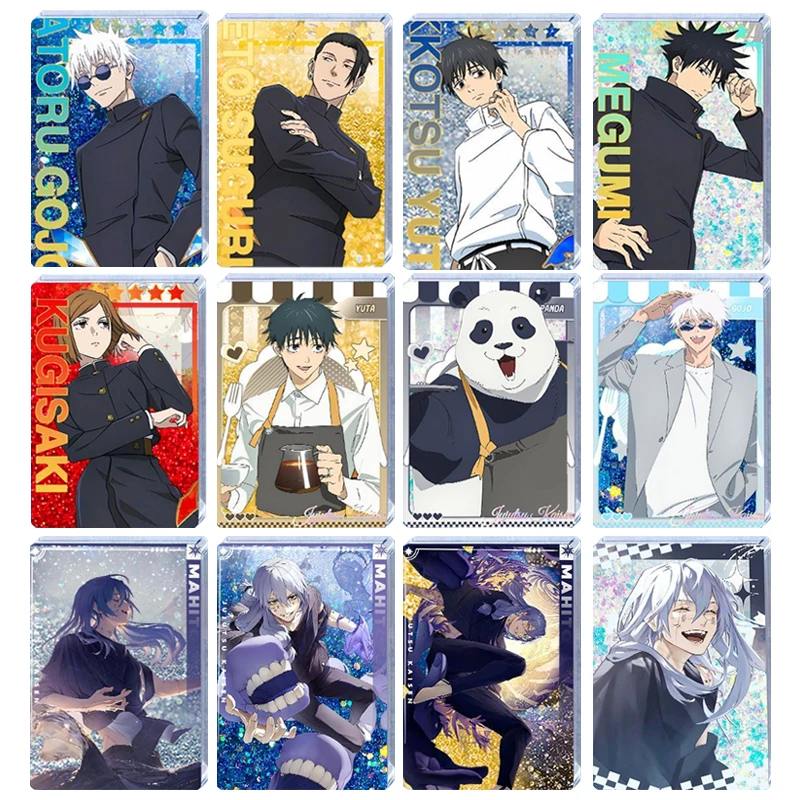 Anime Jujutsu Kaisen Satoru Gojo Okkotsu Yuta Inumaki Toge Fushiguro Megumi Diy Quicksand Cards Birthday Gift Children's Toys