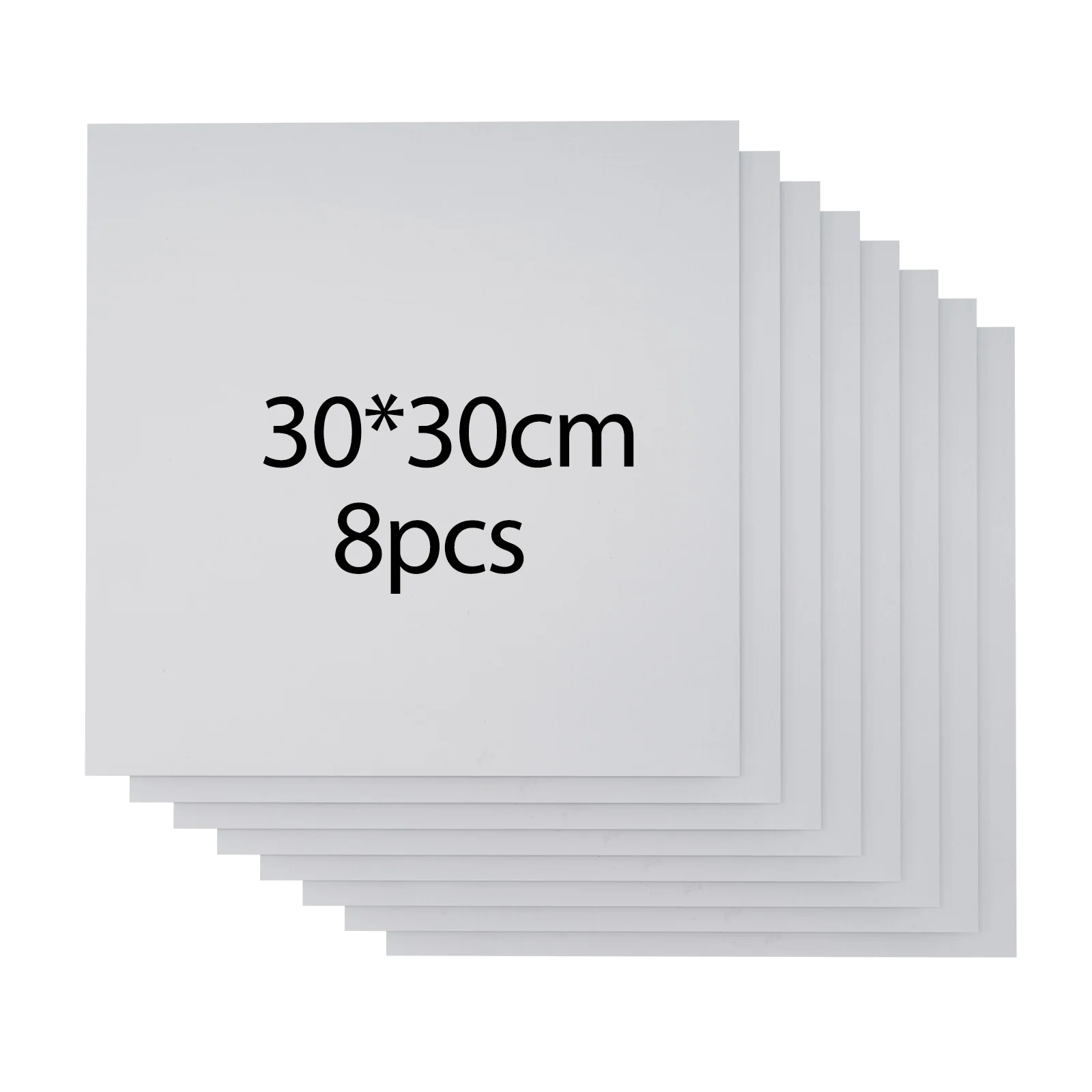 

8 Pieces 3mm 30x30cm Paint-free Colorful Plywood for Model Making Laser Cutting Engraving White Color processing technology