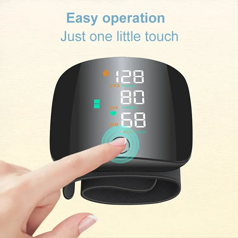 novo-monitor-de-pressao-arterial-de-pulso-led-recarregavel-sem-voz-em-ingles-esfigmomanometro-tonometro-monitor-bp