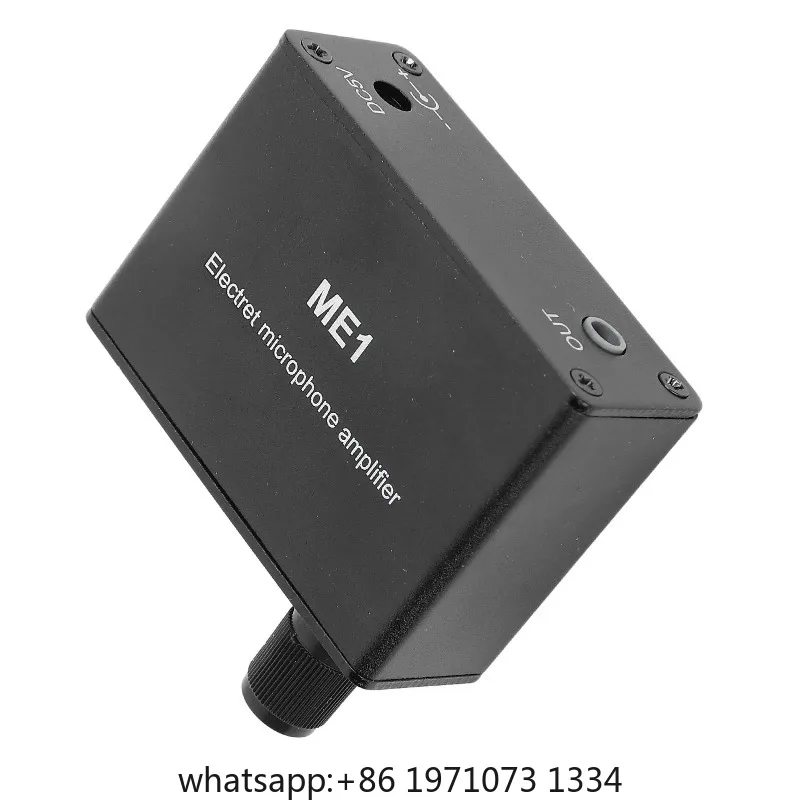 Microphone Amp Practical DC5‑12V 0‑20db Sound Preamplifier 3.5mm Input Aluminum Rechargeable for Industrial