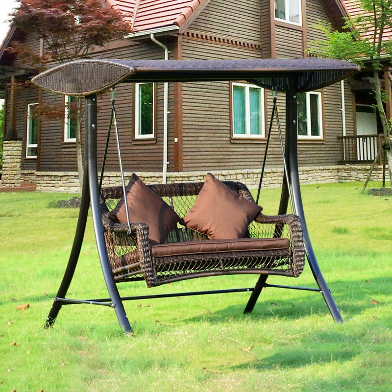 Außen interior Langlebig Garten Rattan Terrasse Doppel Schaukel Stuhl