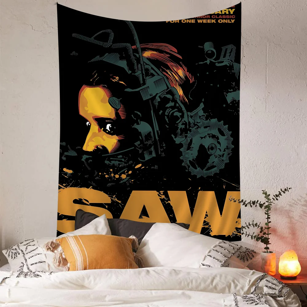 Horror Movie Saw Colorful Tapestry Wall Hanging Bohemian Wall Tapestries Mandala Wall Hanging Sheets