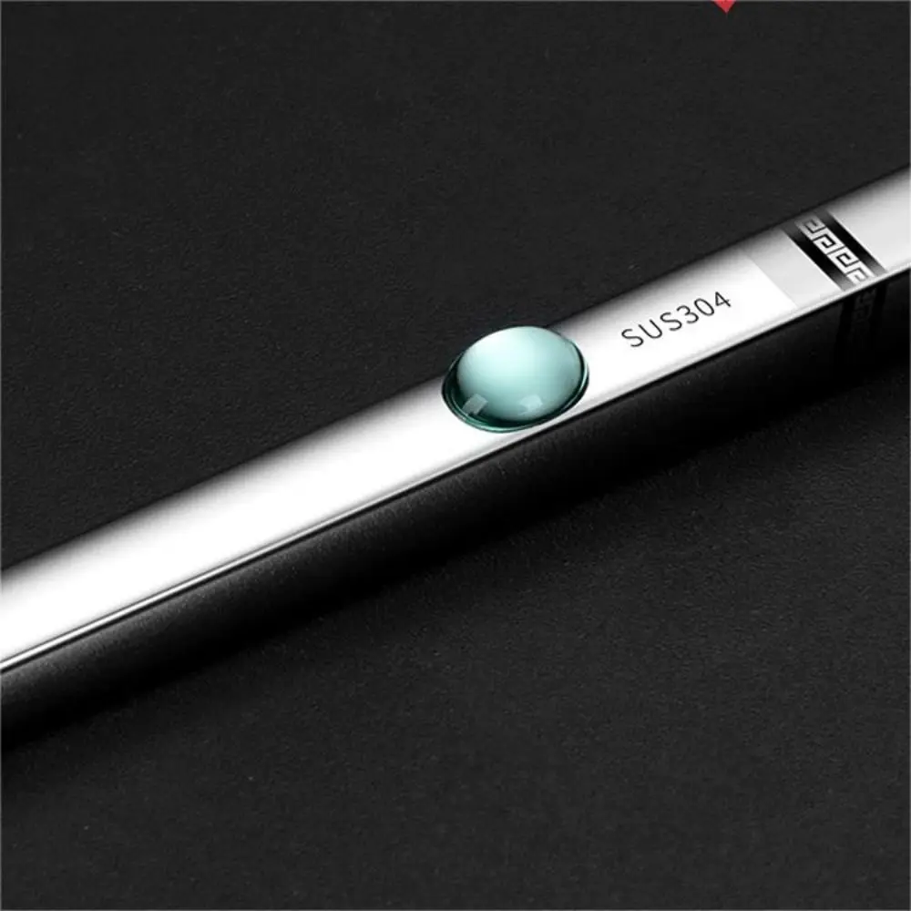 1 Pair Square Head Stainless Steel Chopsticks Tip End Chinese Auspicious Patterns Chinese Chopsticks Anti-scald Non-slip