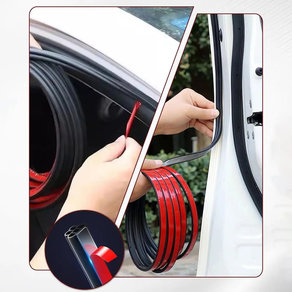 

Car Edge Rubber Waterproof Seal Door Sealing Strip B Shaped Hole Sealing Automotive Soundproof Rubber Strip Sealing 5 Strip F2F6