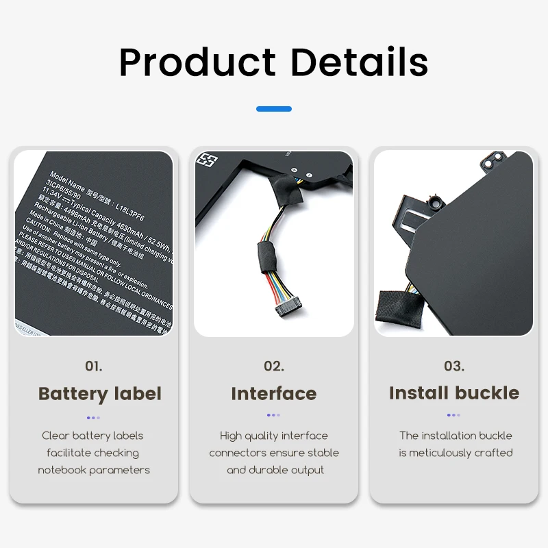 Laptop Battery L18L3PF6 L18M3PF9 51Wh For Lenovo Ideapad S540-15IWL Series Notebook