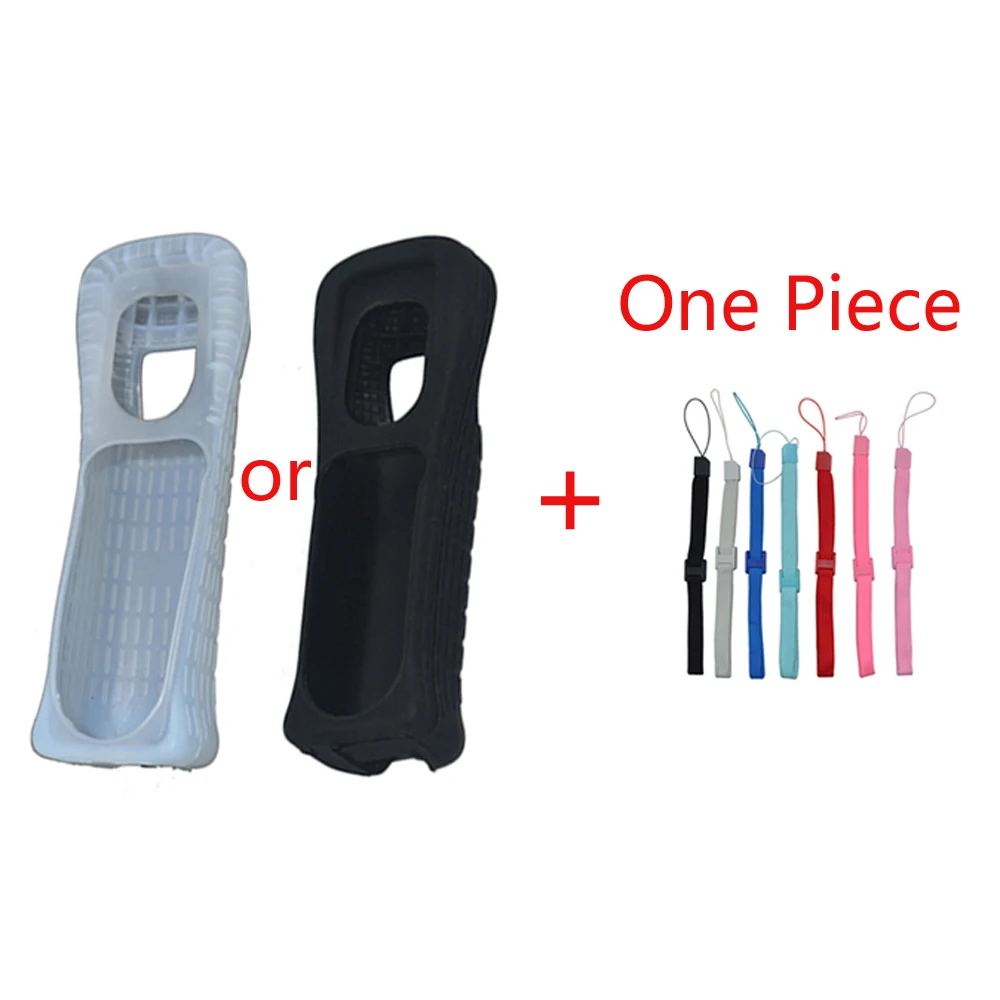 ZUIDID for silicone Rubber Case With Hand Strap for Wii Remote Controller Soft Silicone Skin Shell