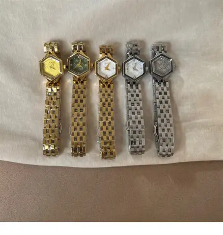 Fashion minimalist luxury Diamond hexagon glass stereoscopic quartz  Watch for  women's watch Jewelry accessories