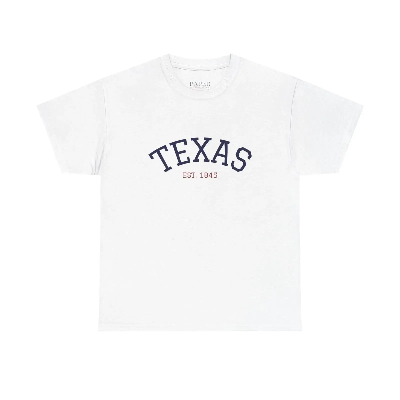 Texas State Outfit EST 1845 Collegiate Texan Pride T Shirt vintage Washed Versatile Comfortable Slightly Casual homme
