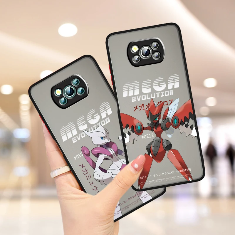 ظهر شفاف M-Megas-E-Evolutions P-Pokemones ، Xiaomi Mi Poco X5 X4 X3 M6 M5S M5 M3 F5 F4 F3 F6 Pro 5G Back #2
