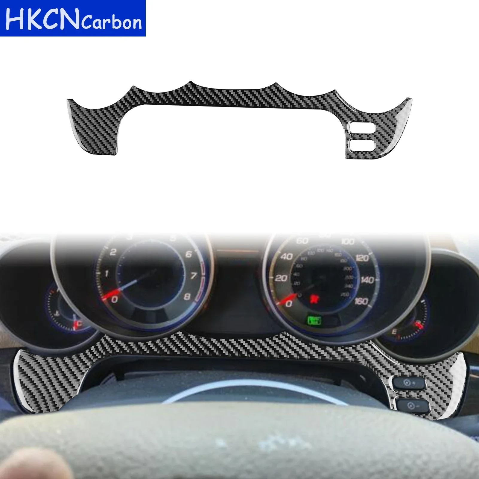 For Honda Acura 2007—2013 Carbon Fiber Car Accessories Speedometer Bottom Strip Panel Cover Trim Sticker Interior Modification