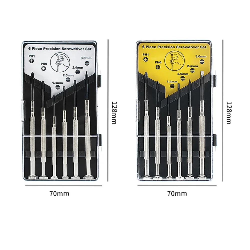 6Pcs Watch and Clock Watch Screwdriver Set Disassembly Home Laptop Glasses Mobile Phone Repair Small Screwdriver Set
