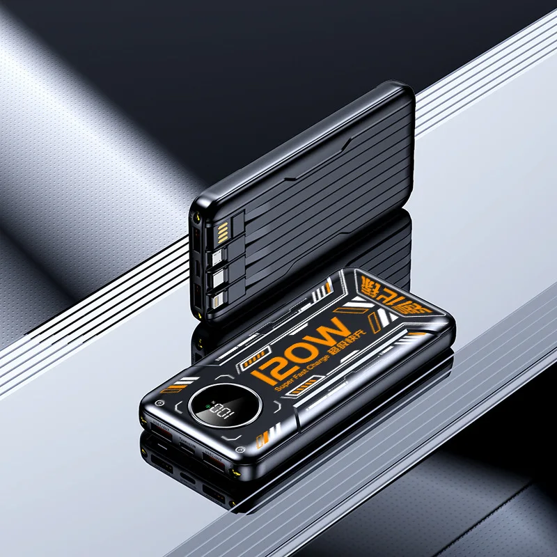 Ultra-thin 10000mAh Digital Display Power Bank with Fast Charging Cable