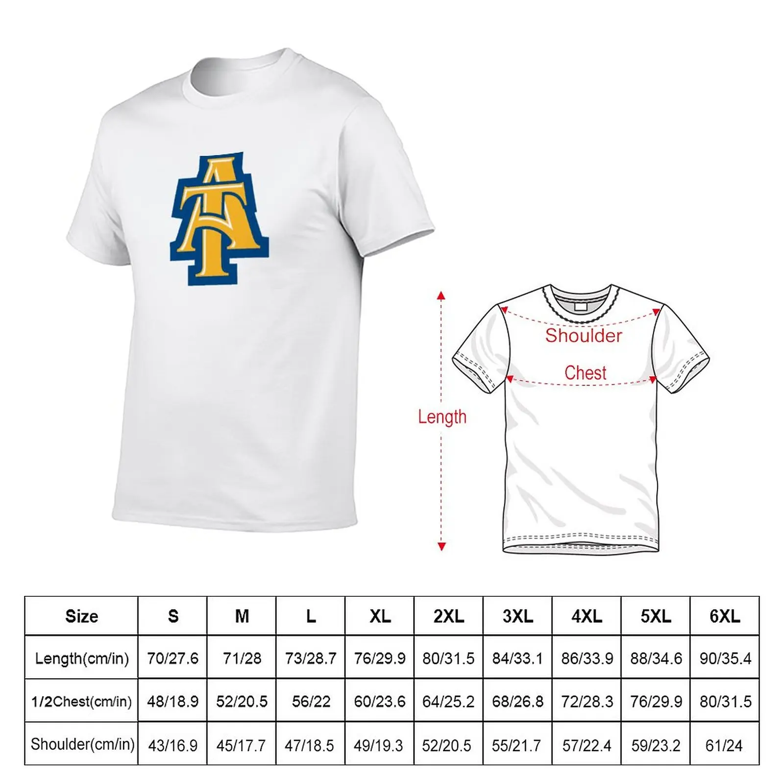 New The A&T Aggies Team T-Shirt t shirt man oversized t shirt mens clothes