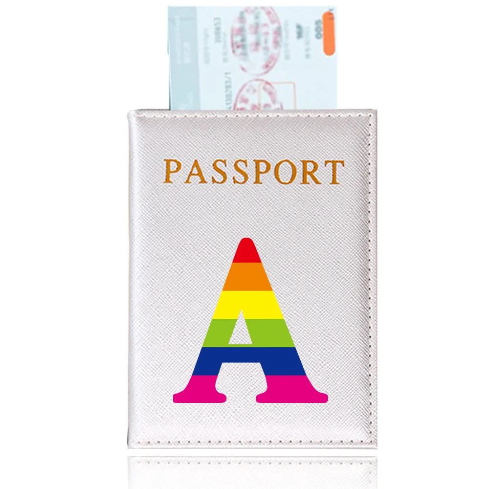 Porta passaporto custodia per passaporto custodia protettiva per passaporto impermeabile da viaggio supporto per serie arcobaleno accessori da viaggio per piano aereo