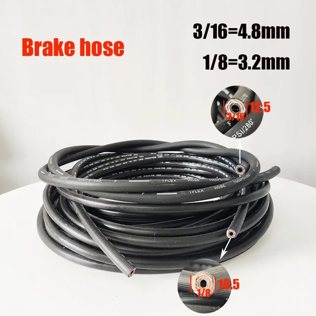 DOT Enhancement Hydrauliczny wąż hamulcowy Wysokociśnieniowy automatyczny przewód hamulcowy Hydrauliczny wąż gumowy do motocykla Dirt Bike ID 3,2 ~ 4,8 mm