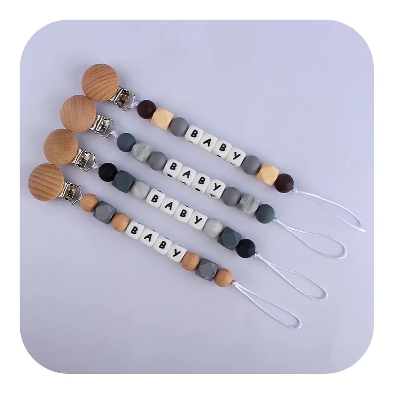 جديد شخصية اسم الطفل الرضيع تغذية مشابك مصاصة للرضع مكافحة خسر اللهايات سلسلة الدمية الحلمة حامل ألعاب التسنين مضغ الهدايا